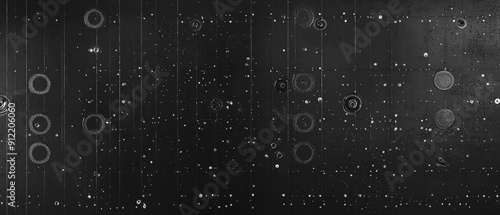 overlay of Cantor set pattern, on black background, Generative AI photo