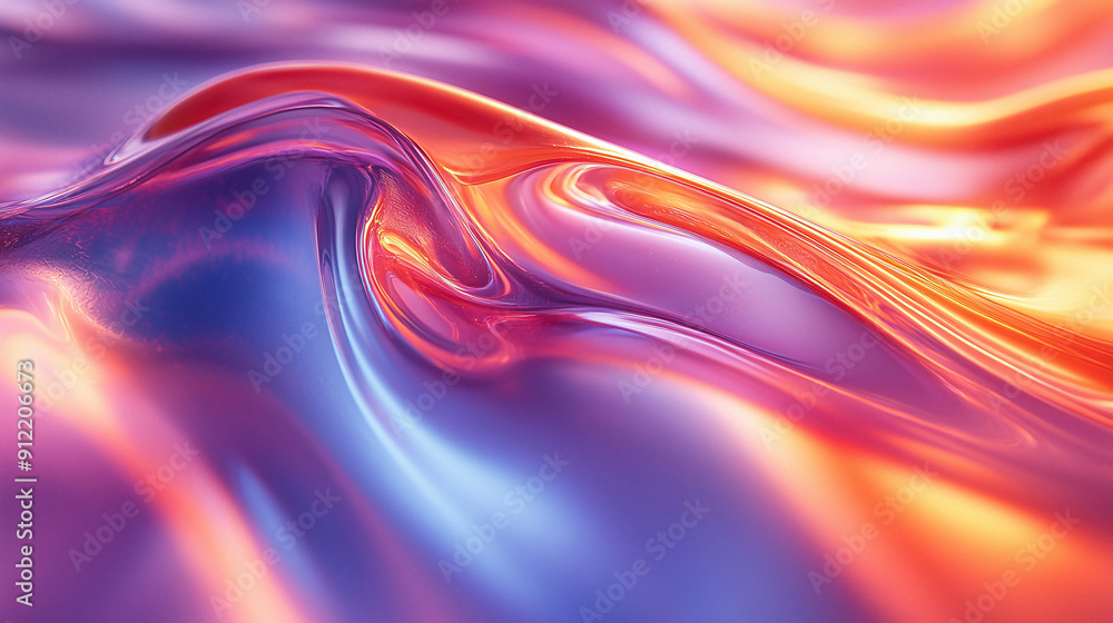 Fototapeta premium Fluid Glass Abstract Colorful Gradient