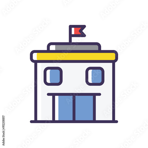 Polling Station vector icon