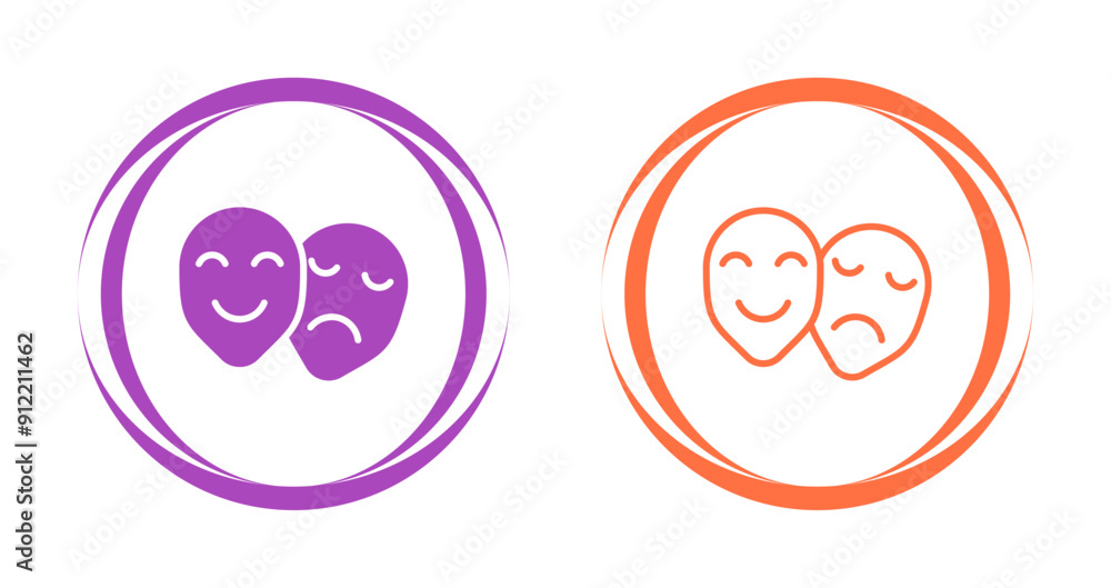 Theatre masks Vector Icon Theatre masks Vector Icon