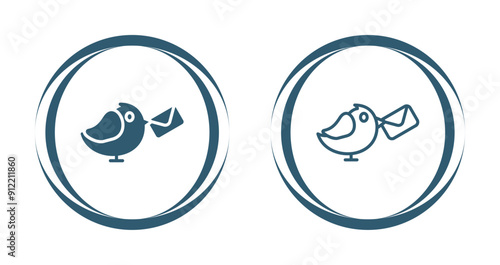  Carrier Pigeon Vector Icon
