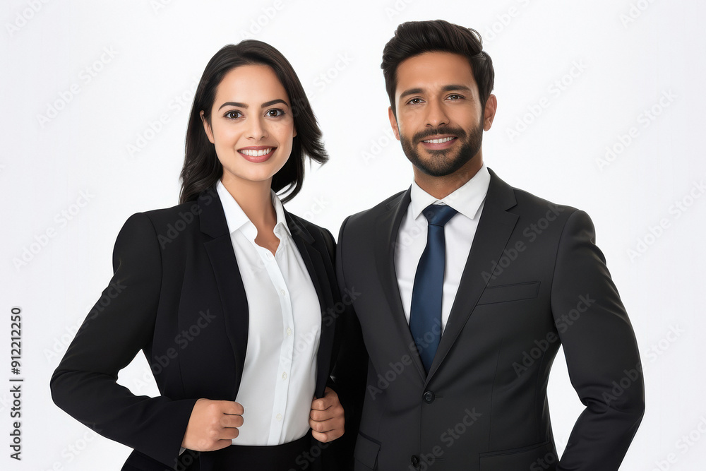 young indian business people standing together on white background young indian business people standing together on white background