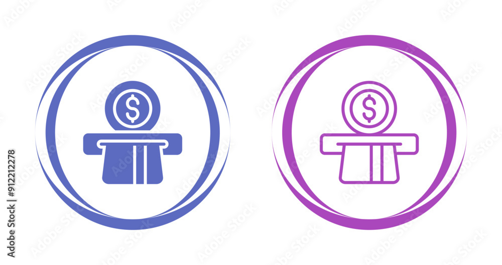 Automated Teller Machine Vector Icon Automated Teller Machine Vector Icon