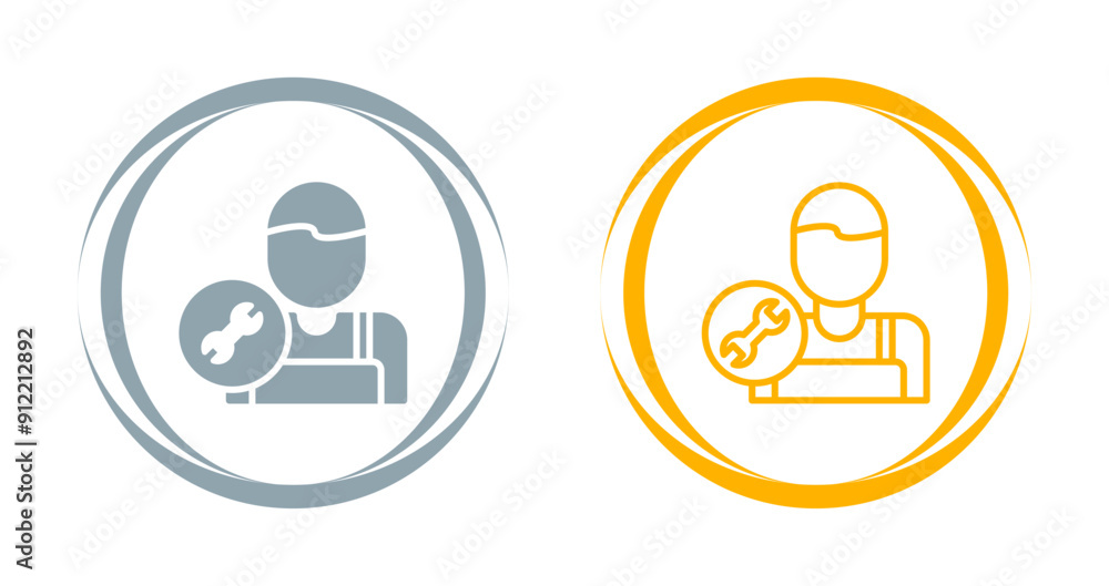 HVAC Technician Vector Icon HVAC Technician Vector Icon