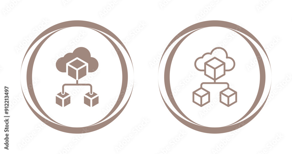 Cloud Infrastructure Vector Icon Cloud Infrastructure Vector Icon