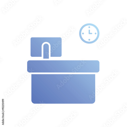 Check in desk vector icon