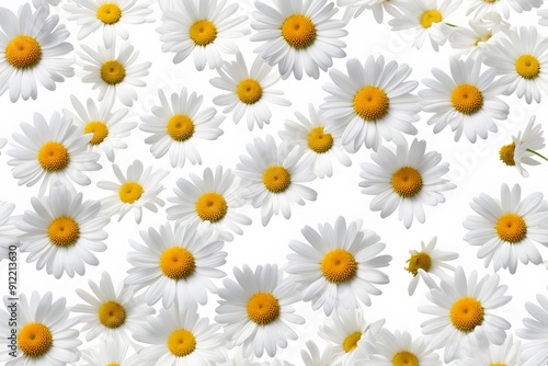 Seaside daisy flowers on white background, AI Generated