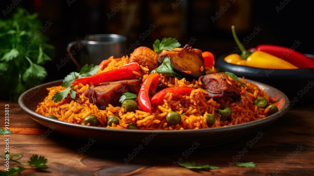 Delectable serving of Jollof rice Delectable serving of Jollof rice