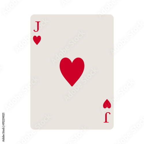 Jack of hearts playing card vector