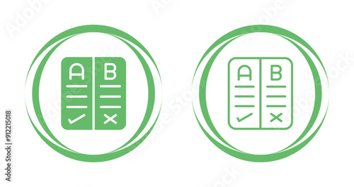 Pros And Cons Vector Icon