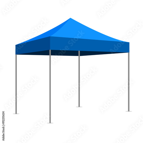 canopy tent flat vector illustration logo icon clipart