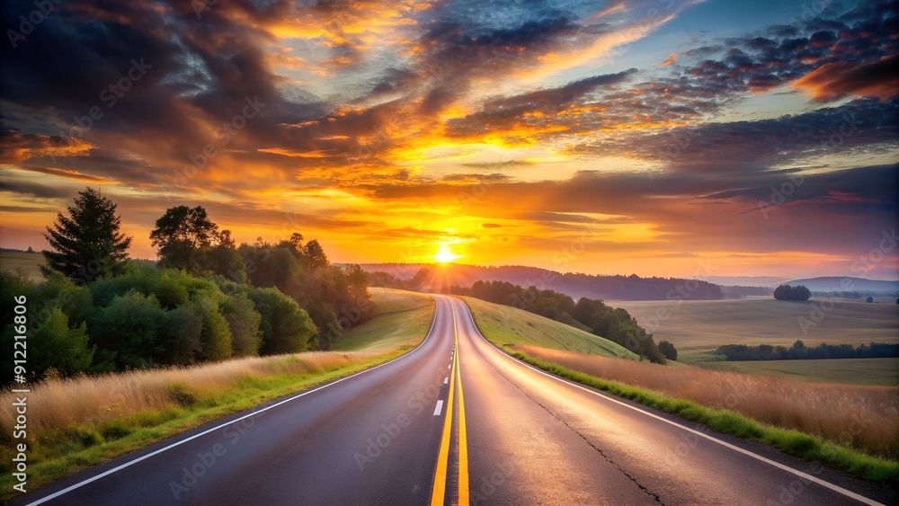 Golden Path to Sunrise AI Generated Golden Path to Sunrise AI Generated