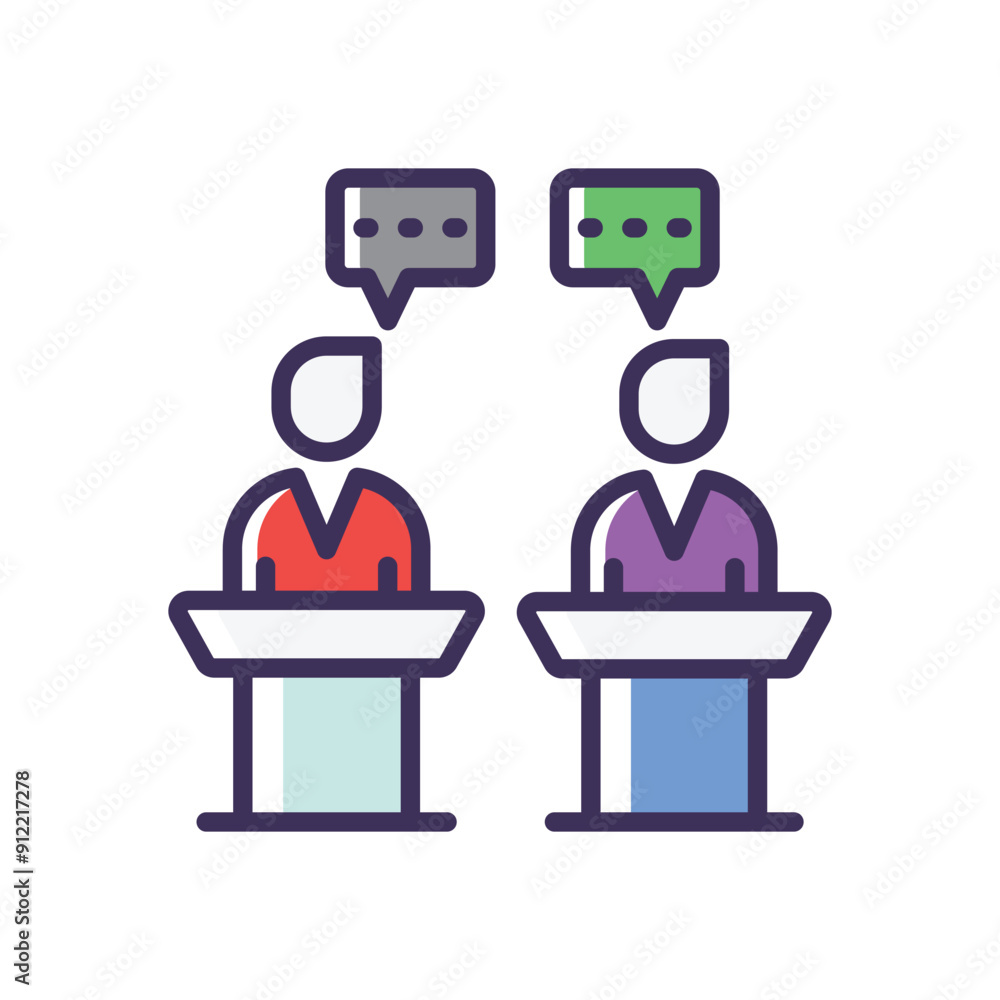 Presidential Debate vector icon Presidential Debate vector icon