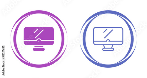 Desktop computer Vector Icon