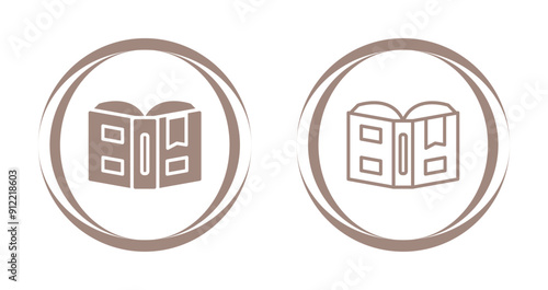 Open book with bookmark Vector Icon