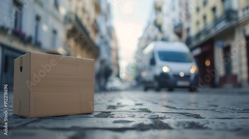 Cardboard Box on a City Street