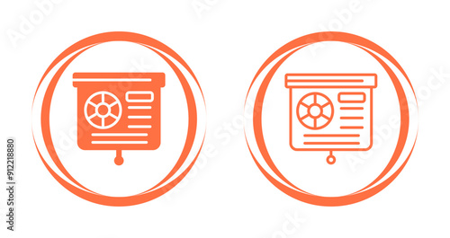 Presentation Slide Vector Icon
