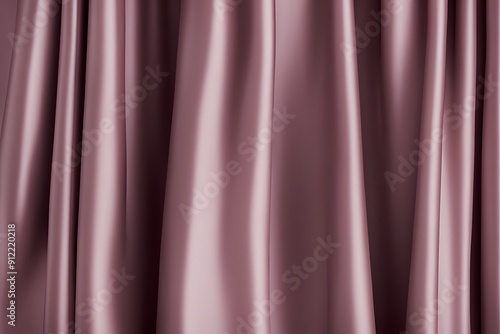 Luxurious roseberry silk curtain, AI Generated photo