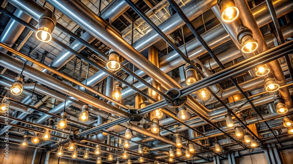 Interwoven Pathways of Industry: A Visual Symphony of Pipes and Lights Generative AI Interwoven Pathways of Industry: A Visual Symphony of Pipes and Lights Generative AI