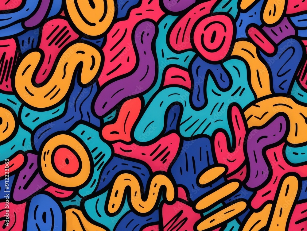 Vibrant and dynamic doodle art banner with a collage of colorful fluid designs playful patterns and eclectic abstract shapes Vibrant and dynamic doodle art banner with a collage of colorful fluid designs playful patterns and eclectic abstract shapes