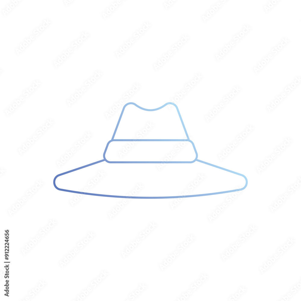 Fototapeta premium Pamela hat vector icon