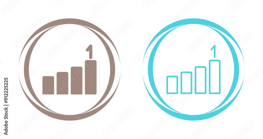 First Place Vector Icon First Place Vector Icon
