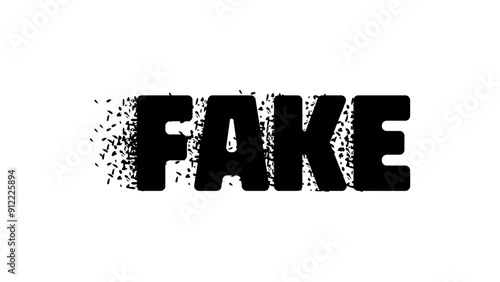 fake information, black isolated silhouette