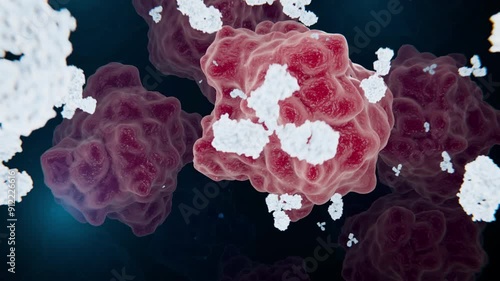 Anti-cancer monoclonal antibodies inhibiting HER2 membrane-bound receptors, animation