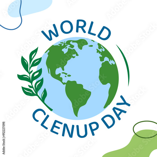 vector graphic of world cleanup day good for world cleanup day celebration. design simple and elegant
