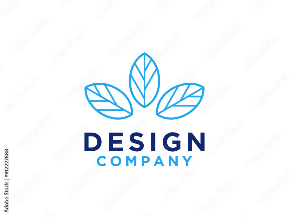 Green Nature Logo. Leaf or Tree Symbol in Linear Style isolated on White Background. Usable for Healthcare and Ecology Logos. Green Nature Logo. Leaf or Tree Symbol in Linear Style isolated on White Background. Usable for Healthcare and Ecology Logos.