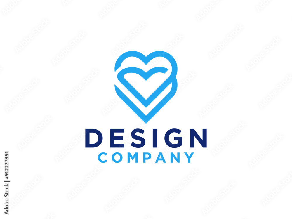 Family Care Logo Line. Simple Infinity Style Heart Icon with Human Symbol Combination isolated on White Background. Family Care Logo Line. Simple Infinity Style Heart Icon with Human Symbol Combination isolated on White Background.