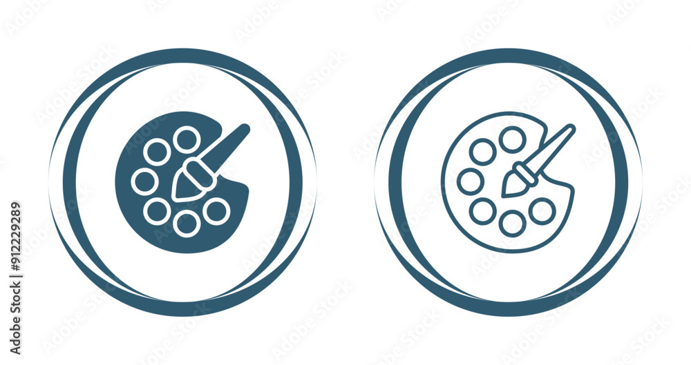 Artist Palette Vector Icon Artist Palette Vector Icon