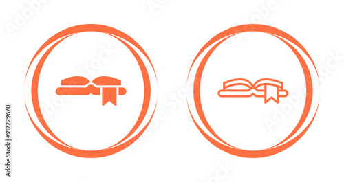 Open Book with Bookmark Vector Icon