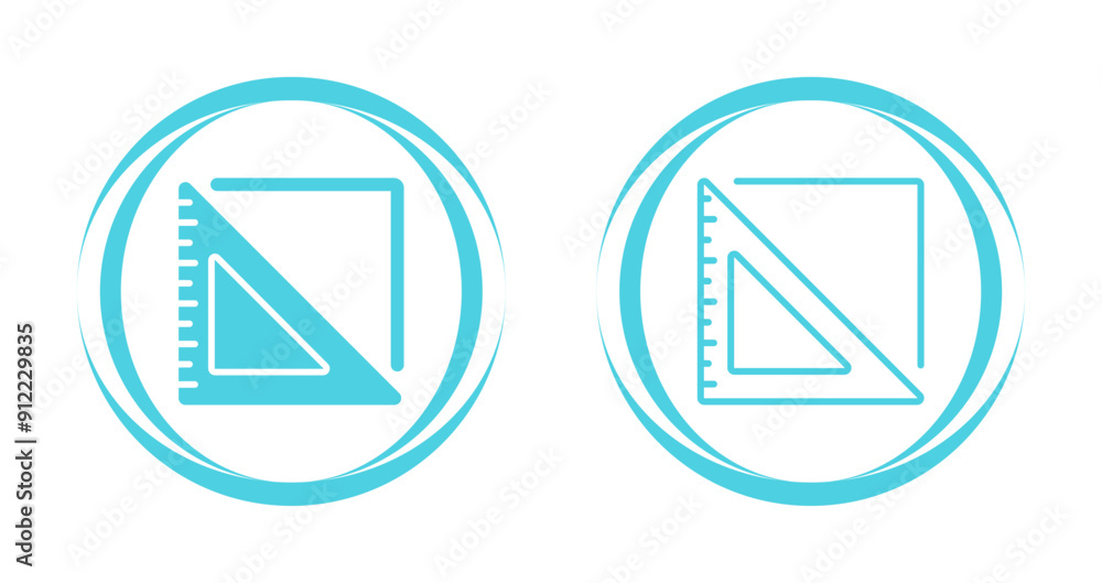 Triangular Ruler Vector Icon Triangular Ruler Vector Icon