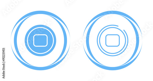 Stop Button Vector Icon