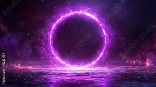 Background featuring a glowing purple magic circle photo