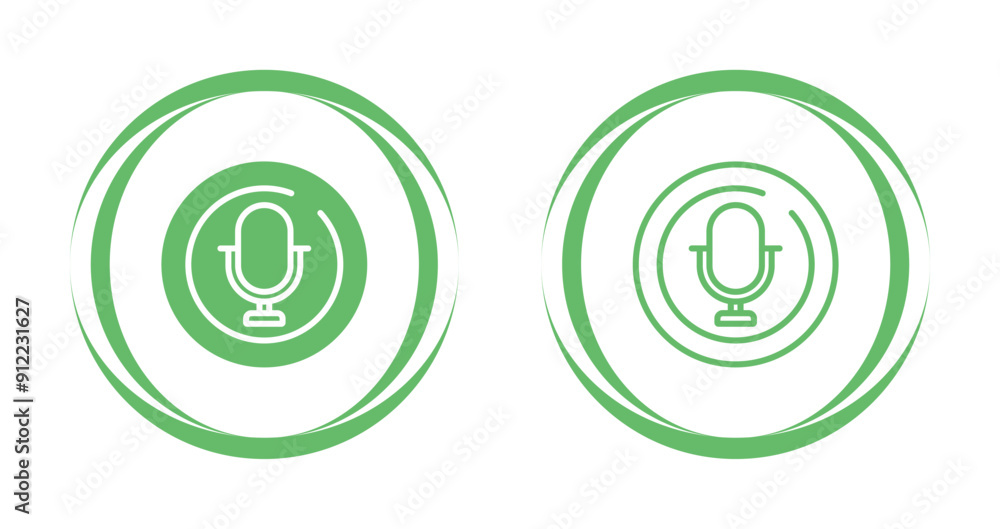 Microphone Circle Vector Icon Microphone Circle Vector Icon