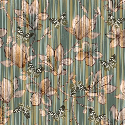 seamless pattern with flowers