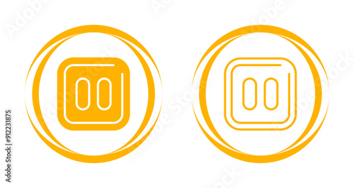 Pause Sqaure Vector Icon