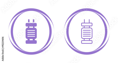 Capacitor Vector Icon