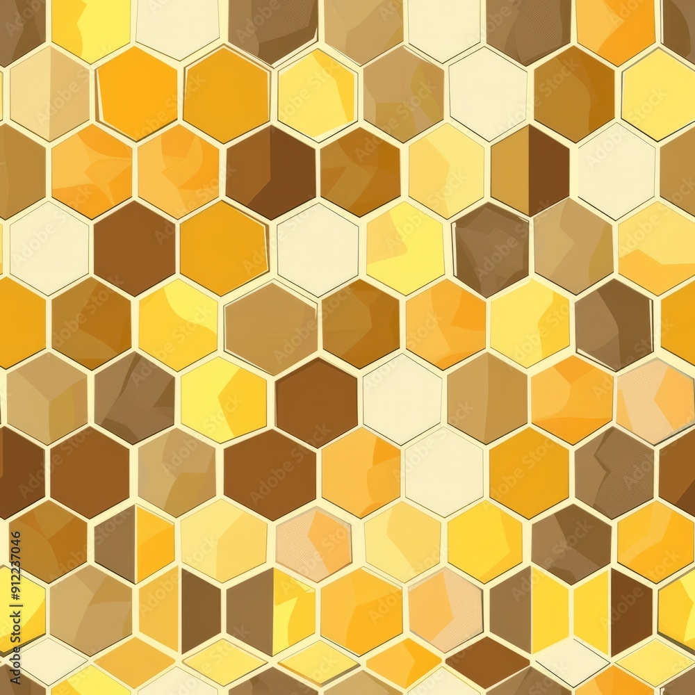Seamless pattern of hexagonal tiles in alternating colors Seamless pattern of hexagonal tiles in alternating colors