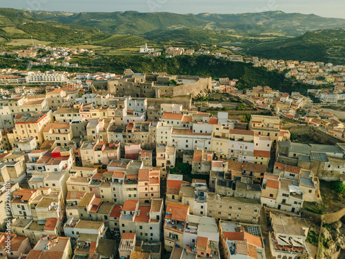 aerial view of The Beautiful Castelsardo in Sardinia Italy