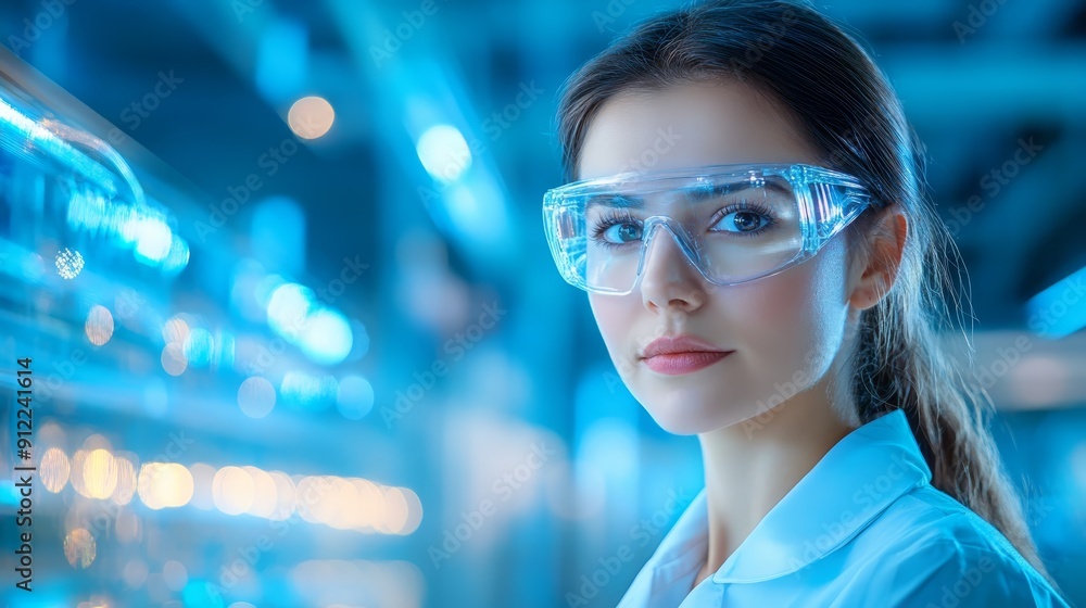 Female Scientist in Modern Laboratory Setting Female Scientist in Modern Laboratory Setting