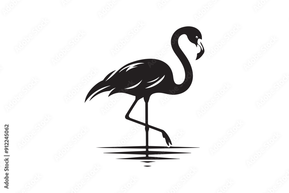 Fototapeta premium Flamingo silhouette vector illustration