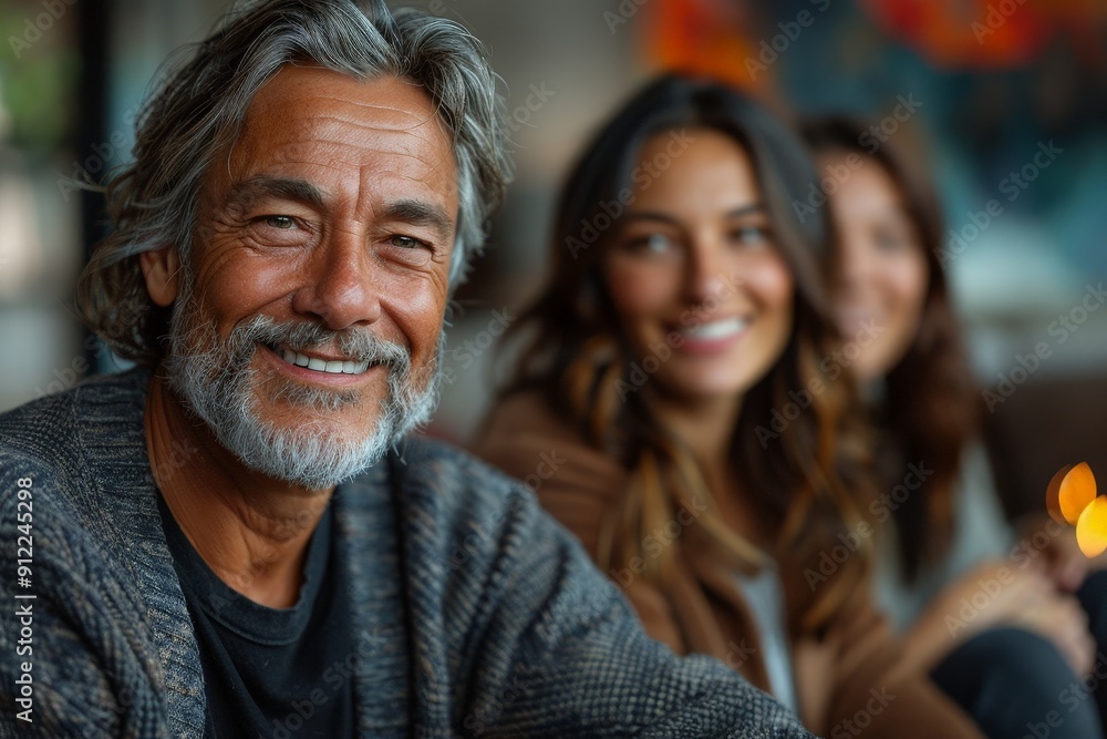 A group therapy session where individuals of diverse backgrounds share their experiences, with a compassionate therapist facilitating the discussion in a cozy A group therapy session where individuals of diverse backgrounds share their experiences, with a compassionate therapist facilitating the discussion in a cozy