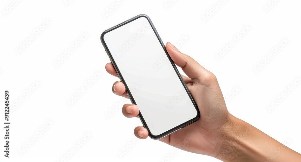 Hand Holding a Smartphone with Blank Screen Hand Holding a Smartphone with Blank Screen
