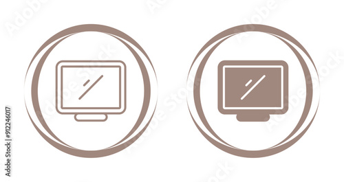 Desktop Computer Vector Icon