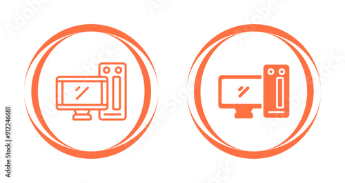 Desktop Computer Vector Icon