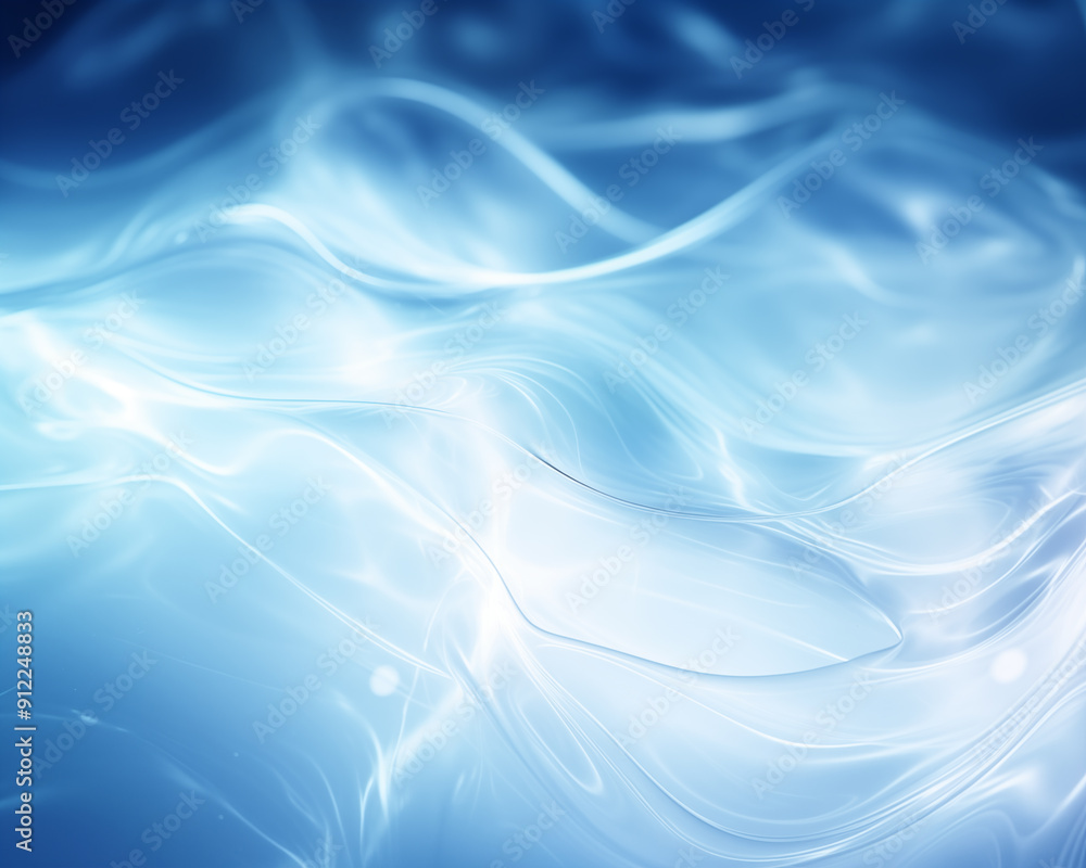 Fototapeta premium Bright blue vector background with ocean waves, bubbles, and fluid patterns, ideal for summer-themed wallpapers and