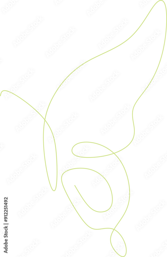 Obraz premium Monoline Butterfly